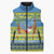 Palau Christmas Sleeveless Puffer Jacket Chilling Santa Ungil Kurismas - Polynesian Pride