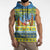 Palau Christmas Sleeveless Zip Hoodie Chilling Santa Ungil Kurismas - Polynesian Pride