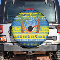Palau Christmas Spare Tire Cover Chilling Santa Ungil Kurismas - Polynesian Pride
