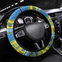 Palau Christmas Steering Wheel Cover Chilling Santa Ungil Kurismas - Polynesian Pride