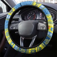 Palau Christmas Steering Wheel Cover Chilling Santa Ungil Kurismas - Polynesian Pride