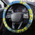 Palau Christmas Steering Wheel Cover Chilling Santa Ungil Kurismas - Polynesian Pride