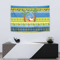 Palau Christmas Tapestry Chilling Santa Ungil Kurismas - Polynesian Pride