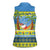 Palau Christmas Women Sleeveless Polo Shirt Chilling Santa Ungil Kurismas - Polynesian Pride