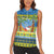 Palau Christmas Women Sleeveless Polo Shirt Chilling Santa Ungil Kurismas - Polynesian Pride