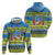 Palau Christmas Zip Hoodie Chilling Santa Ungil Kurismas - Polynesian Pride