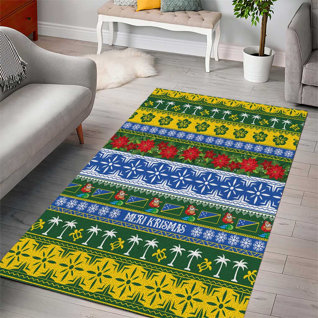 Solomon Islands Christmas Area Rug The Solomons Melanesian Meri Krismas - Polynesian Pride