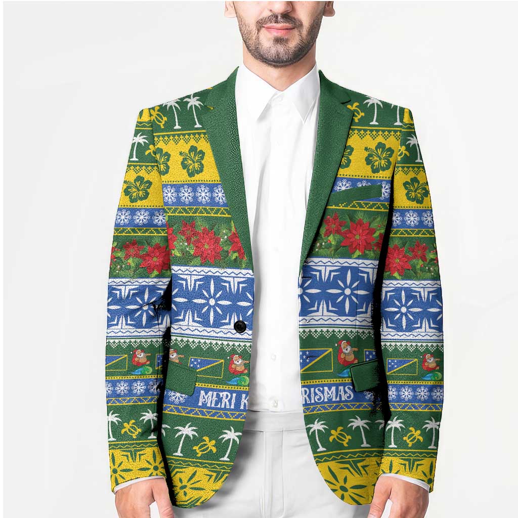 Solomon Islands Christmas Blazer The Solomons Melanesian Meri Krismas - Polynesian Pride