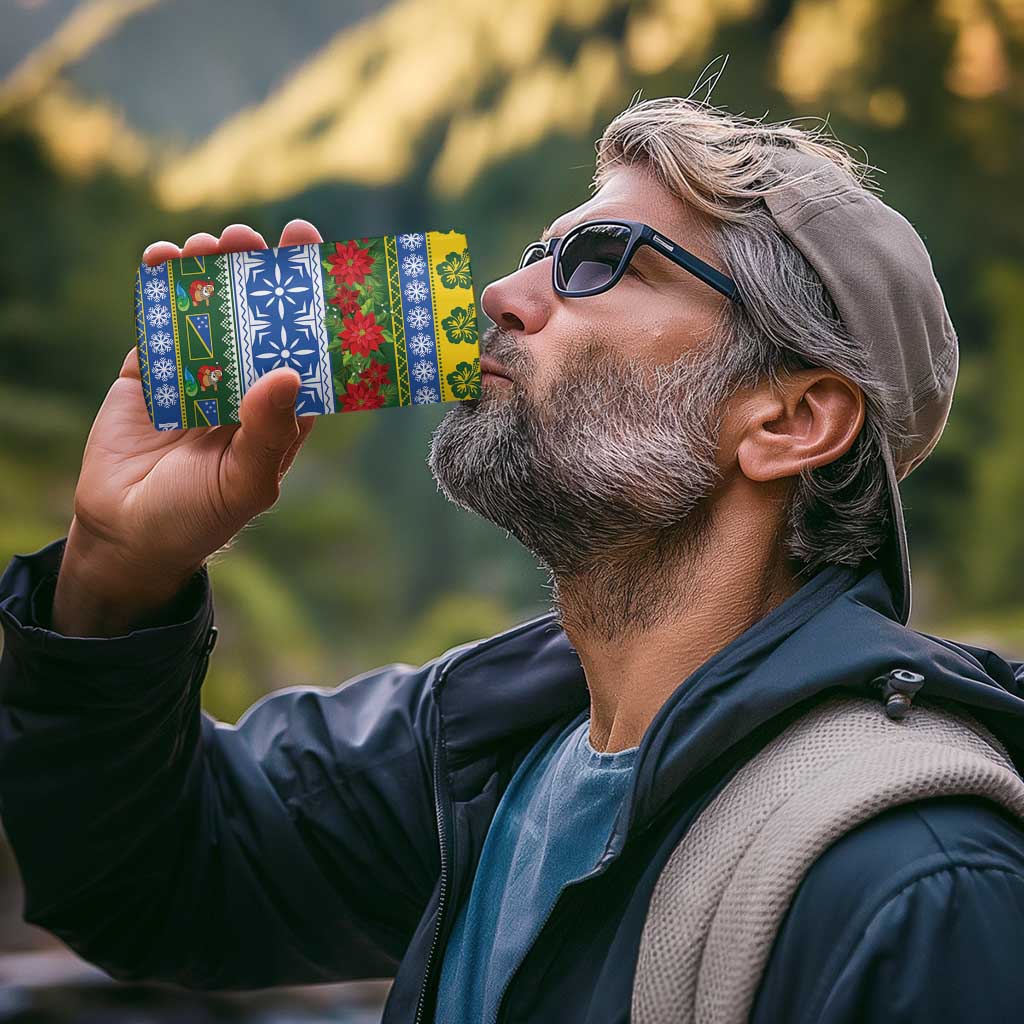 Solomon Islands Christmas 4 in 1 Can Cooler Tumbler The Solomons Melanesian Meri Krismas - Polynesian Pride
