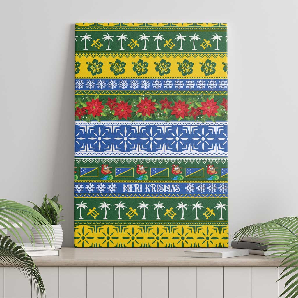Solomon Islands Christmas Canvas Wall Art The Solomons Melanesian Meri Krismas - Polynesian Pride