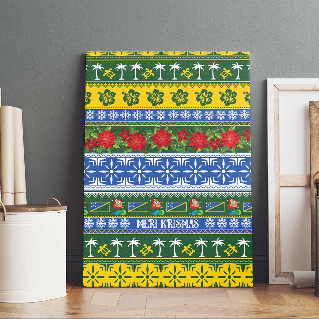 Solomon Islands Christmas Canvas Wall Art The Solomons Melanesian Meri Krismas - Polynesian Pride