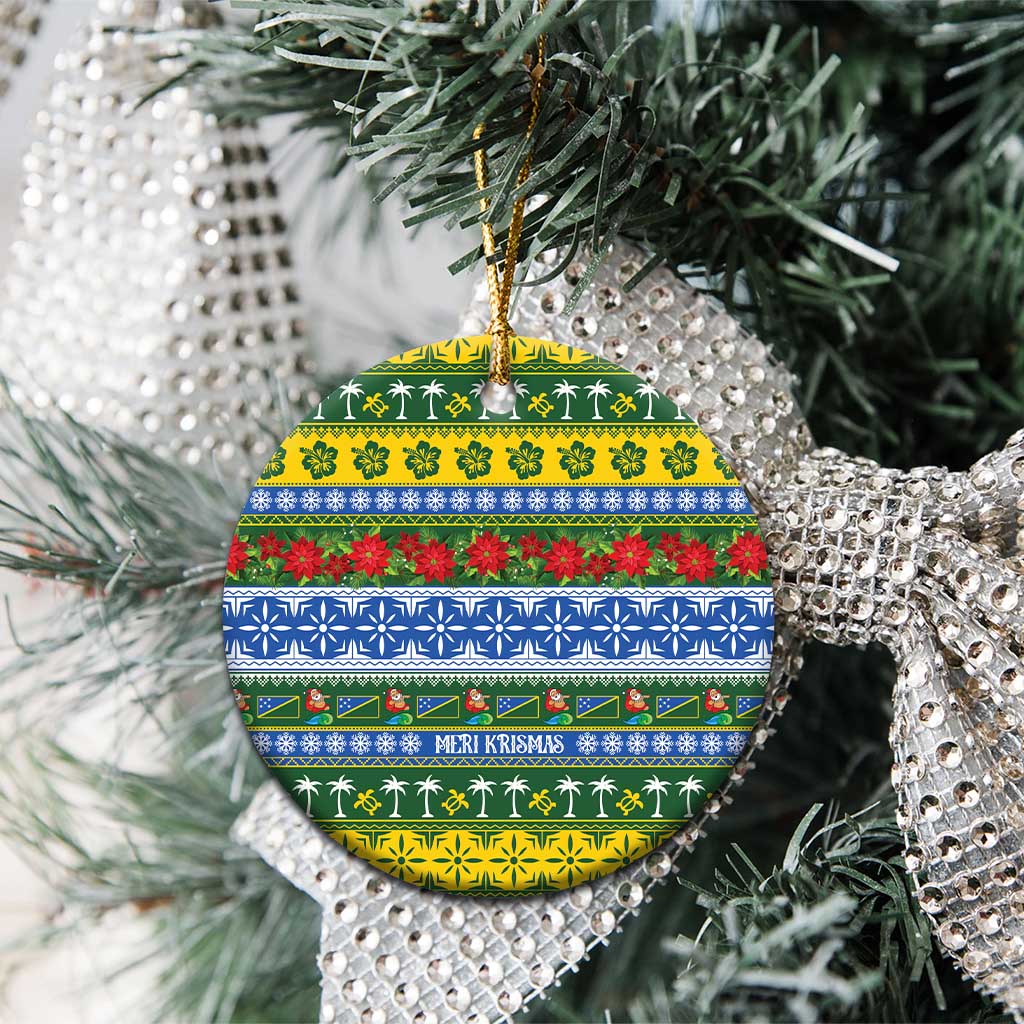 Solomon Islands Christmas Ceramic Ornament The Solomons Melanesian Meri Krismas - Polynesian Pride