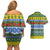 Solomon Islands Christmas Couples Matching Off Shoulder Short Dress and Hawaiian Shirt The Solomons Melanesian Meri Krismas - Polynesian Pride