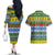 Solomon Islands Christmas Couples Matching Off The Shoulder Long Sleeve Dress and Hawaiian Shirt The Solomons Melanesian Meri Krismas - Polynesian Pride