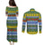 Solomon Islands Christmas Couples Matching Puletasi and Long Sleeve Button Shirt The Solomons Melanesian Meri Krismas - Polynesian Pride