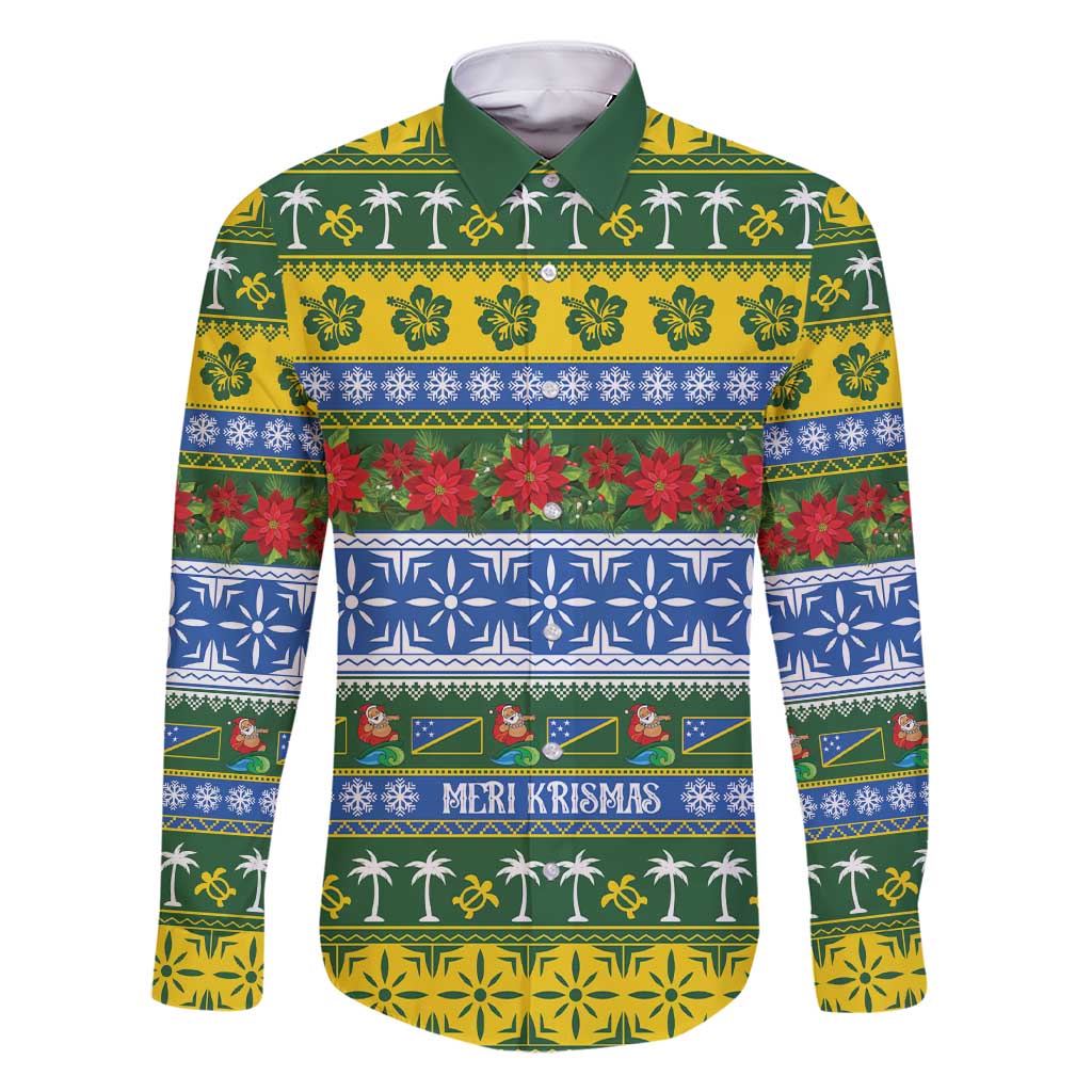 Solomon Islands Christmas Family Matching Short Sleeve Bodycon Dress and Hawaiian Shirt The Solomons Melanesian Meri Krismas - Polynesian Pride