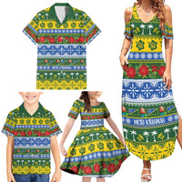 Solomon Islands Christmas Family Matching Summer Maxi Dress and Hawaiian Shirt The Solomons Melanesian Meri Krismas - Polynesian Pride