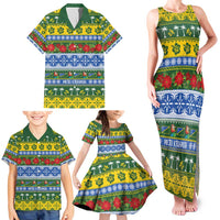 Solomon Islands Christmas Family Matching Tank Maxi Dress and Hawaiian Shirt The Solomons Melanesian Meri Krismas - Polynesian Pride