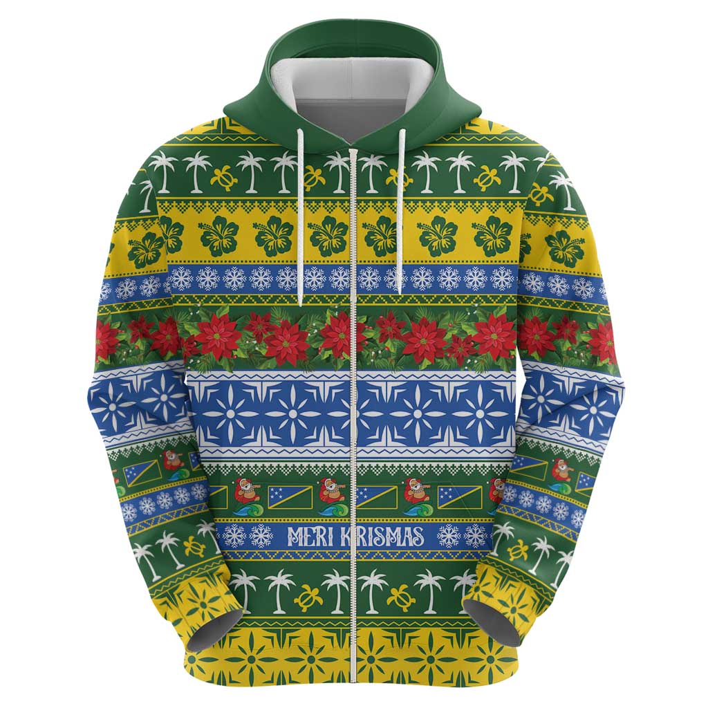 Solomon Islands Christmas Hoodie The Solomons Melanesian Meri Krismas - Polynesian Pride