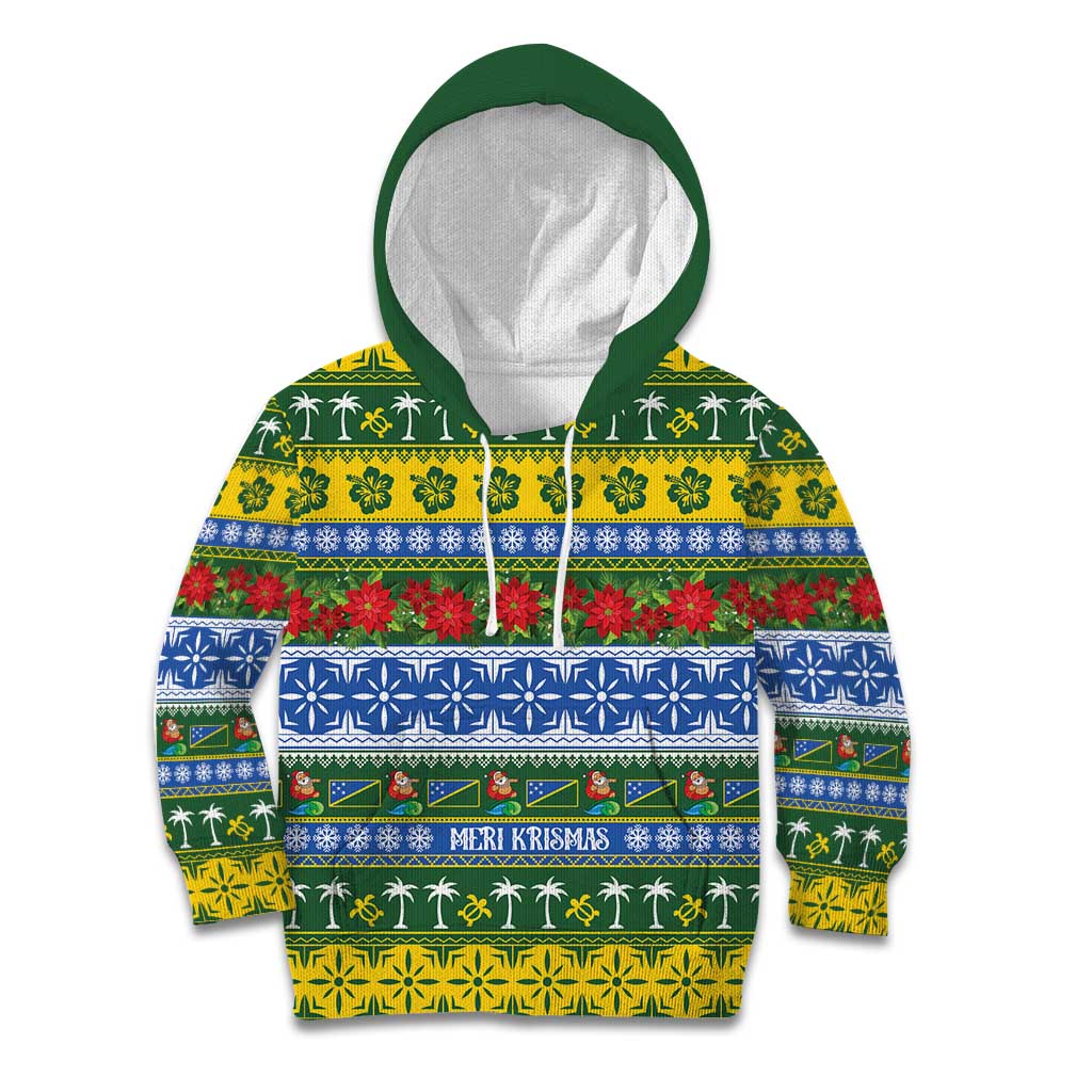 Solomon Islands Christmas Kid Hoodie The Solomons Melanesian Meri Krismas - Polynesian Pride