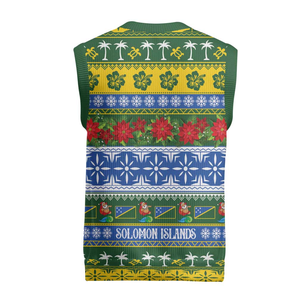 Solomon Islands Christmas Knitted V-Neck Vest The Solomons Melanesian Meri Krismas - Polynesian Pride