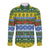 Solomon Islands Christmas Long Sleeve Button Shirt The Solomons Melanesian Meri Krismas - Polynesian Pride