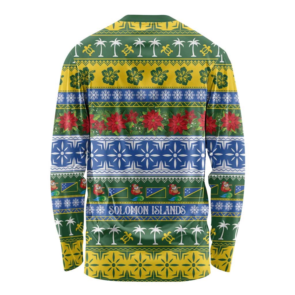 Solomon Islands Christmas Long Sleeve Shirt The Solomons Melanesian Meri Krismas - Polynesian Pride