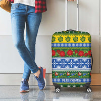 Solomon Islands Christmas Luggage Cover The Solomons Melanesian Meri Krismas - Polynesian Pride