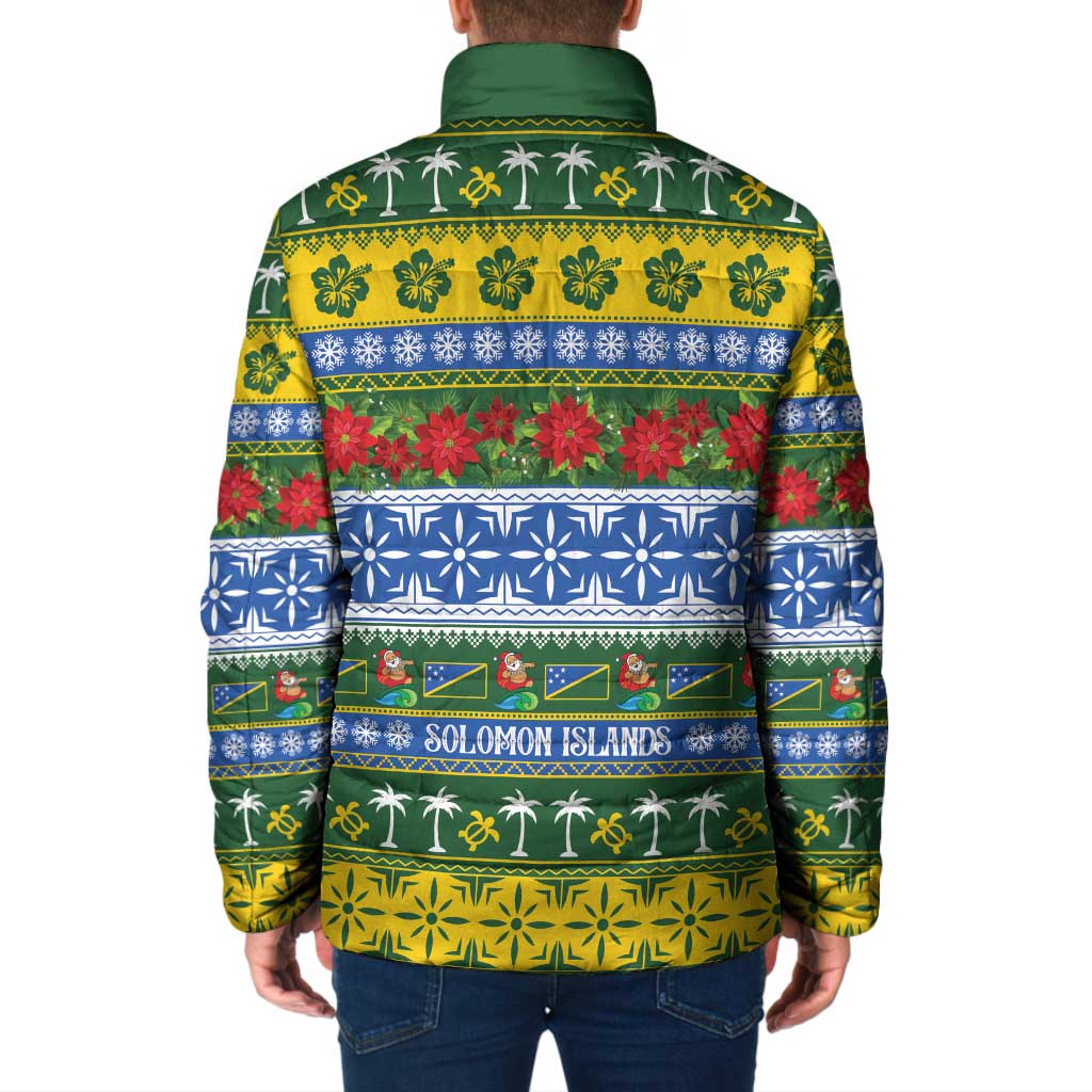 Solomon Islands Christmas Padded Jacket The Solomons Melanesian Meri Krismas - Polynesian Pride