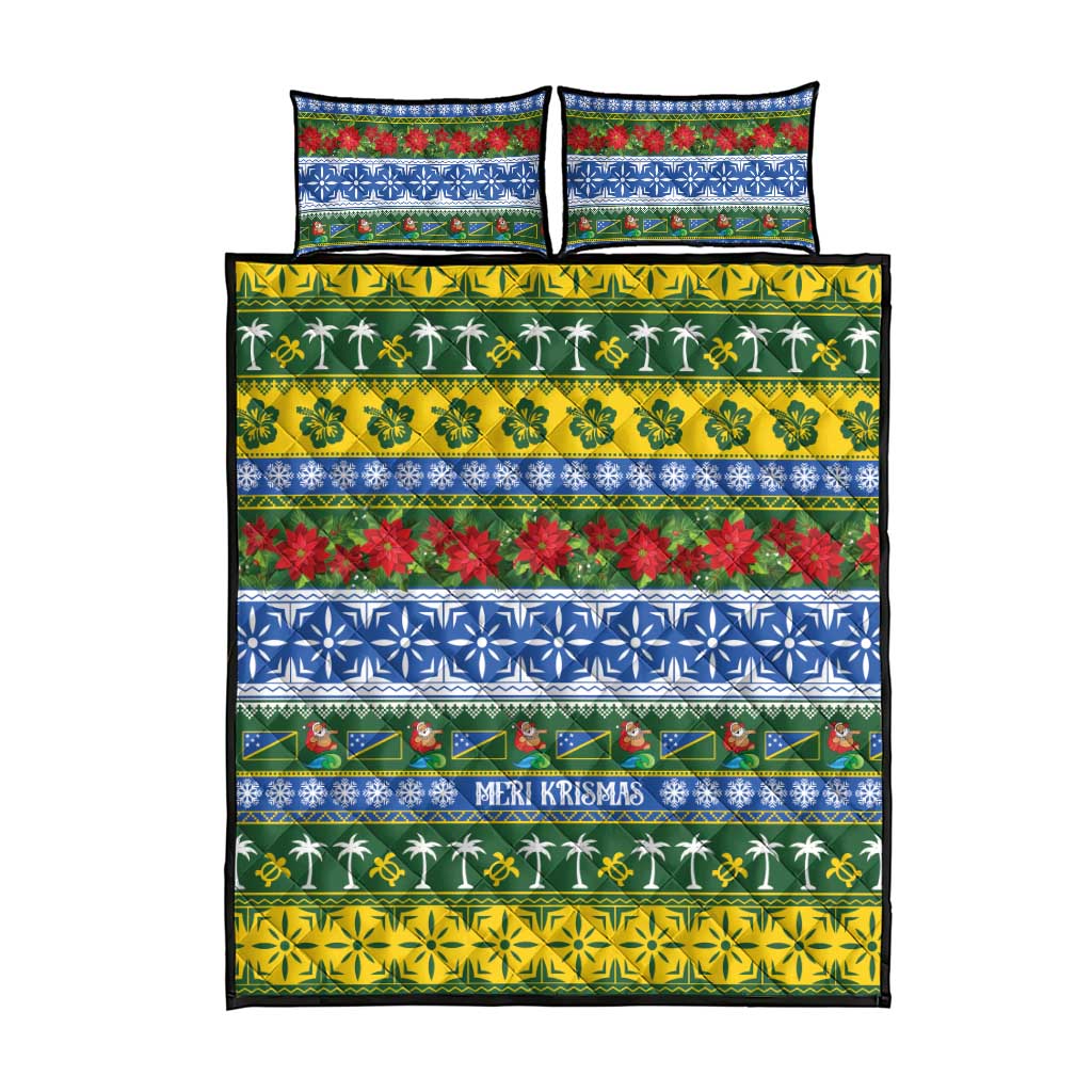 Solomon Islands Christmas Quilt Bed Set The Solomons Melanesian Meri Krismas - Polynesian Pride