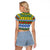 Solomon Islands Christmas Raglan Cropped T Shirt The Solomons Melanesian Meri Krismas - Polynesian Pride