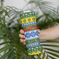 Solomon Islands Christmas Skinny Tumbler The Solomons Melanesian Meri Krismas - Polynesian Pride