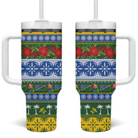 Solomon Islands Christmas Tumbler With Handle The Solomons Melanesian Meri Krismas - Polynesian Pride