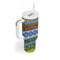 Solomon Islands Christmas Tumbler With Handle The Solomons Melanesian Meri Krismas - Polynesian Pride