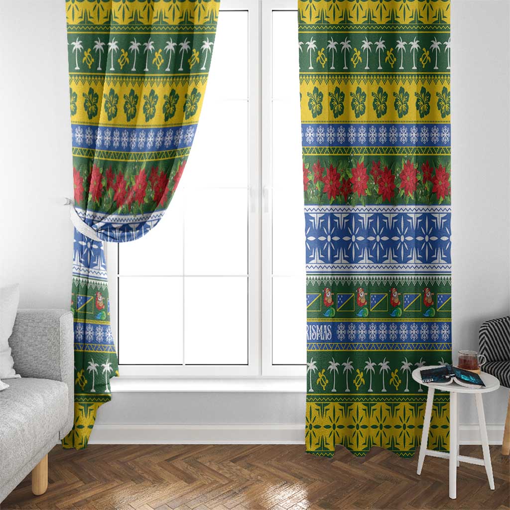 Solomon Islands Christmas Window Curtain The Solomons Melanesian Meri Krismas - Polynesian Pride
