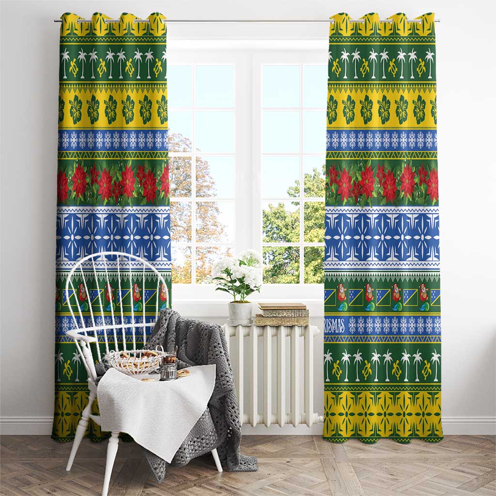 Solomon Islands Christmas Window Curtain The Solomons Melanesian Meri Krismas - Polynesian Pride