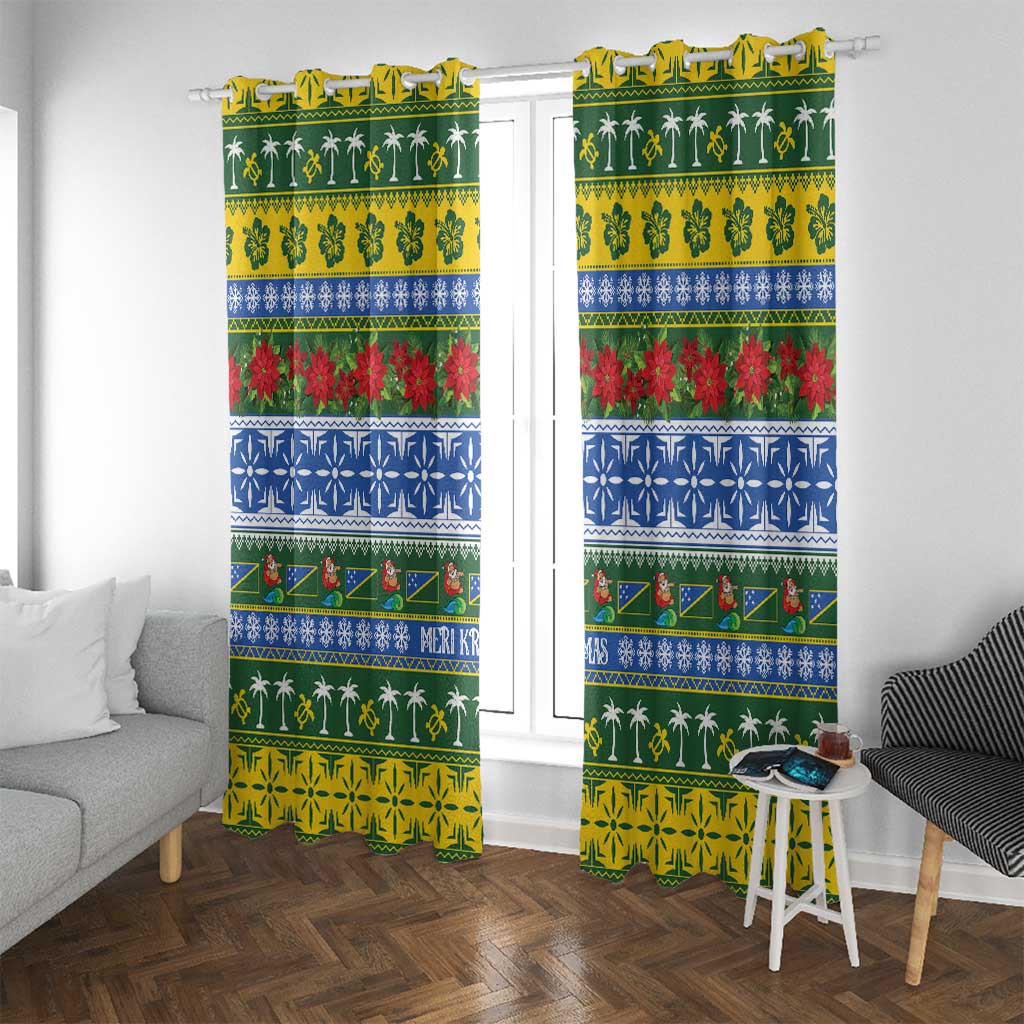 Solomon Islands Christmas Window Curtain The Solomons Melanesian Meri Krismas - Polynesian Pride