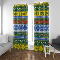 Solomon Islands Christmas Window Curtain The Solomons Melanesian Meri Krismas - Polynesian Pride