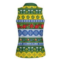 Solomon Islands Christmas Women Sleeveless Polo Shirt The Solomons Melanesian Meri Krismas - Polynesian Pride
