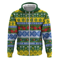 Solomon Islands Christmas Zip Hoodie The Solomons Melanesian Meri Krismas - Polynesian Pride