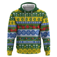 Solomon Islands Christmas Zip Hoodie The Solomons Melanesian Meri Krismas - Polynesian Pride