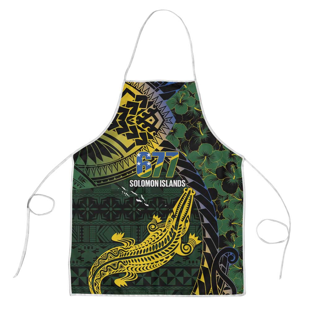 Solomon Islands Apron 677 Proud Crocodile Melanesian Pattern - Polynesian Pride