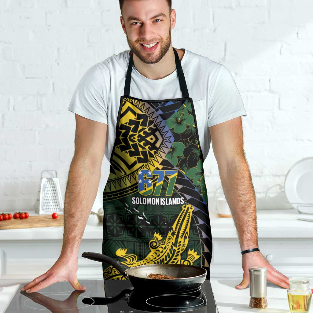 Solomon Islands Apron 677 Proud Crocodile Melanesian Pattern - Polynesian Pride