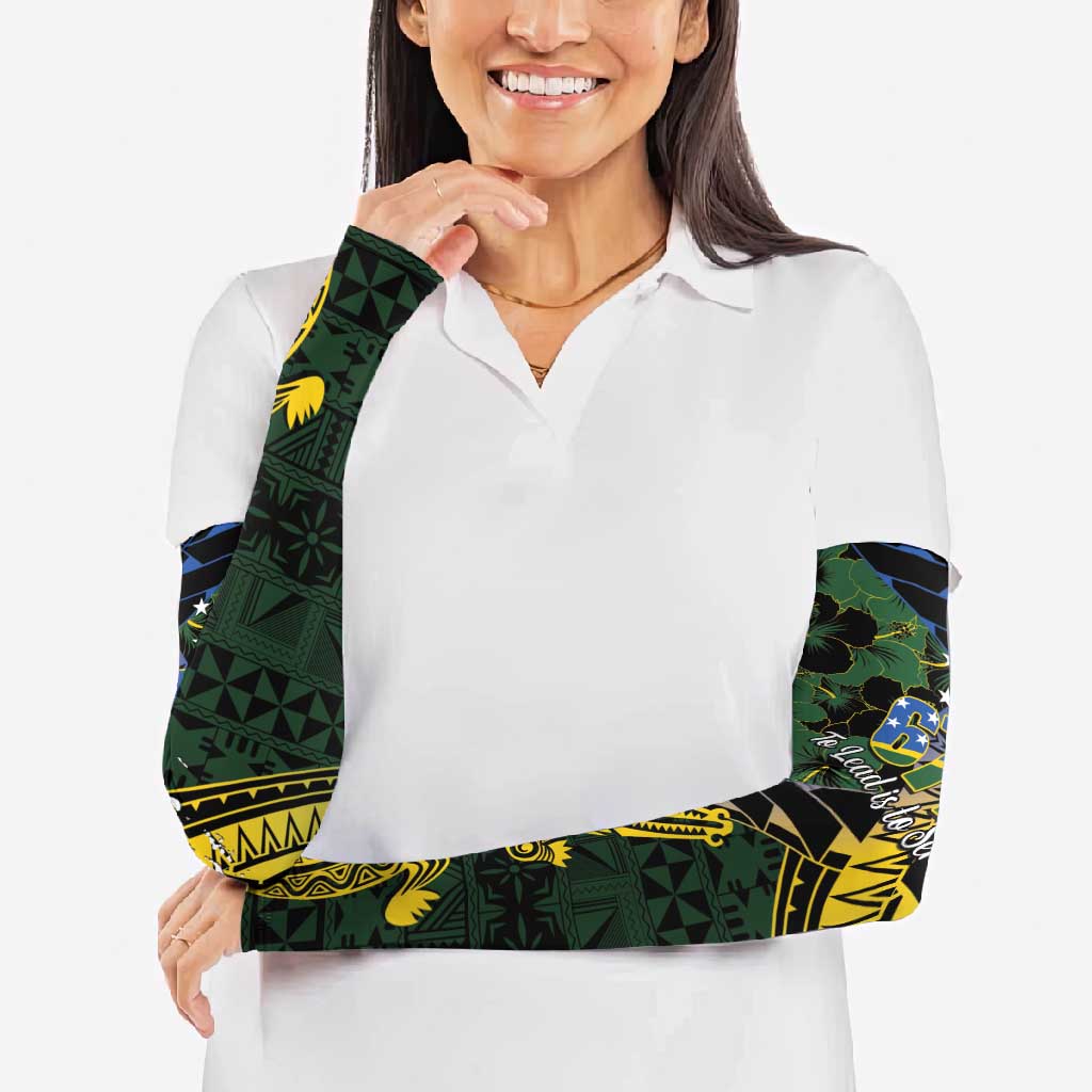 Solomon Islands Arm Sleeves 677 Proud Crocodile Melanesian Pattern - Polynesian Pride
