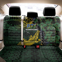 Solomon Islands Back Car Seat Cover 677 Proud Crocodile Melanesian Pattern - Polynesian Pride