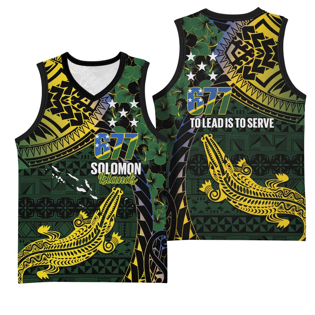 Solomon Islands Basketball Jersey 677 Proud Crocodile Melanesian Pattern LT14 - Polynesian Pride