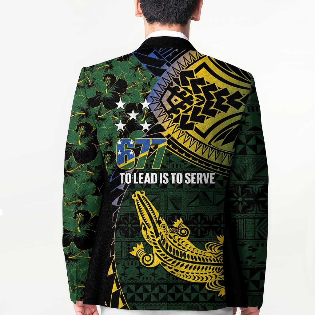 Solomon Islands Blazer 677 Proud Crocodile Melanesian Pattern - Polynesian Pride