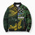 Solomon Islands Bomber Puffer Jacket 677 Proud Crocodile Melanesian Pattern - Polynesian Pride