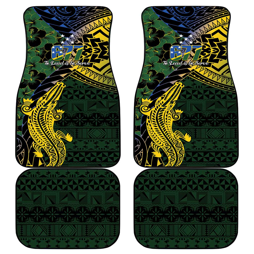 Solomon Islands Car Mats 677 Proud Crocodile Melanesian Pattern - Polynesian Pride