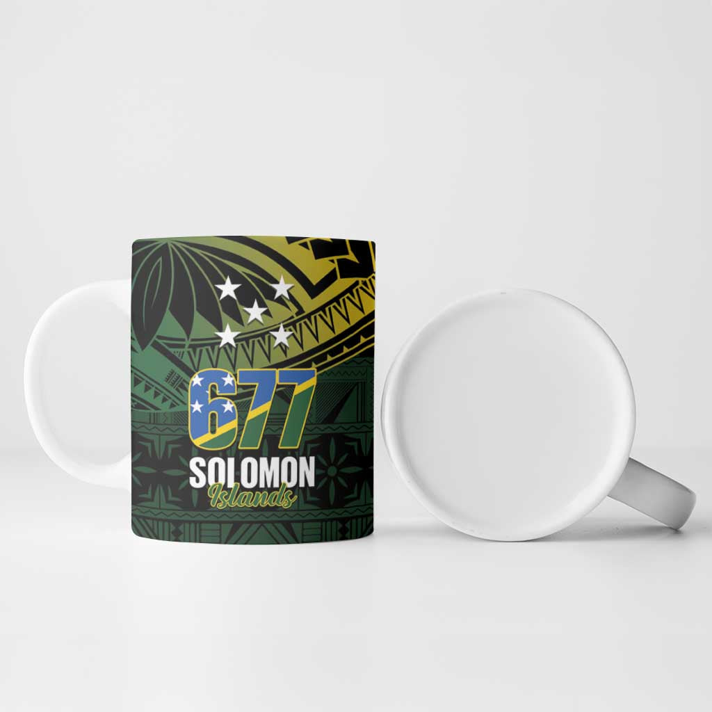 Solomon Islands Ceramic Mug 677 Proud Crocodile Melanesian Pattern - Polynesian Pride